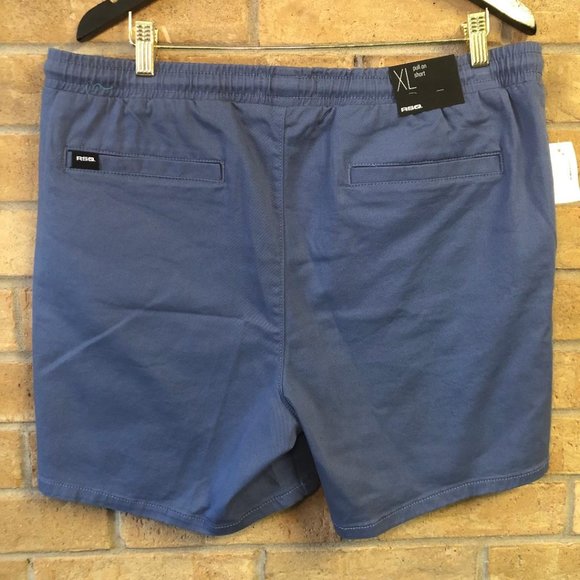 *NEW* Tillys Mens RSQ Pull on Blue Shorts Size X-Large XL Pockets - Picture 2 of 6